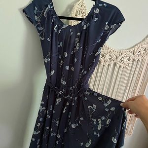 LC Lauren Conrad Blue Floral Mini Dress